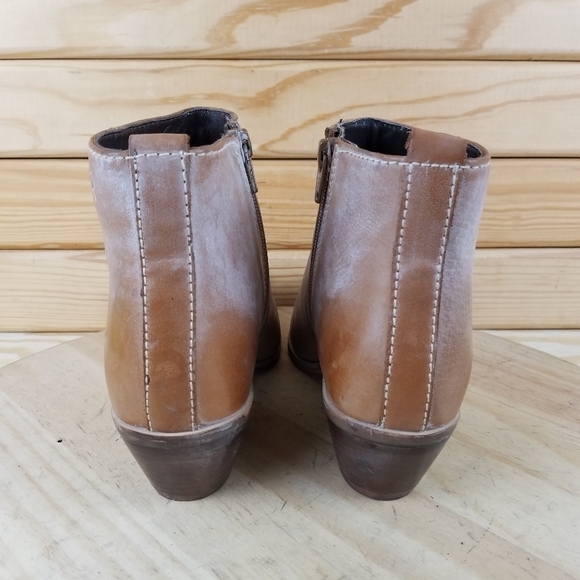 ROAN by Bed Stu AGGIE Leather Distressed Western Booties Ankle Boot Side Zip NEW - Picture 3 of 11